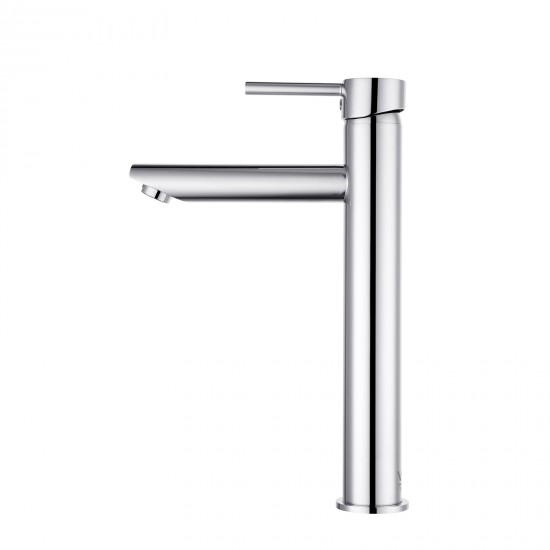 Euro Round Chrome Tall Basin Mixer Taps Tall Tapware