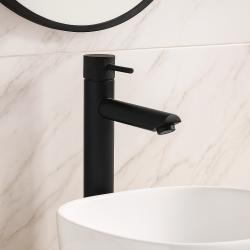 Lattice Edition Black Tall Basin Mixer Tap Black Taps Tall Tapware  Lattice Edition Black Tall Basin Mixer Tap Black Taps Tall Tapware