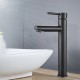 Euro Round Nero Black Tall Basin Mixer Tap Black Taps Tall Tapware 