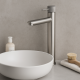 Lattice Edition Solid Brass Brushed Nickel Tall Basin Mixer Bathroom Vanity Tap Lattice Edition Solid Brass Brushed Nickel Tall Basin Mixer Bathroom Vanity Tap