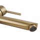 Euro Round Solid Brass Brushed Yellow Gold Tall Basin Mixer Bathroom Vanity Tap