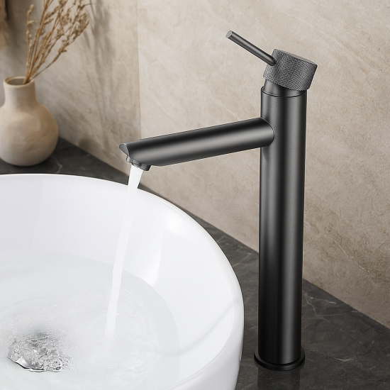 Lattice Edition Solid Brass Gunmetal Grey Tall Basin Mixer Bathroom Vanity Tap Lattice Edition Solid Brass Gunmetal Grey Tall Basin Mixer Bathroom Vanity Tap