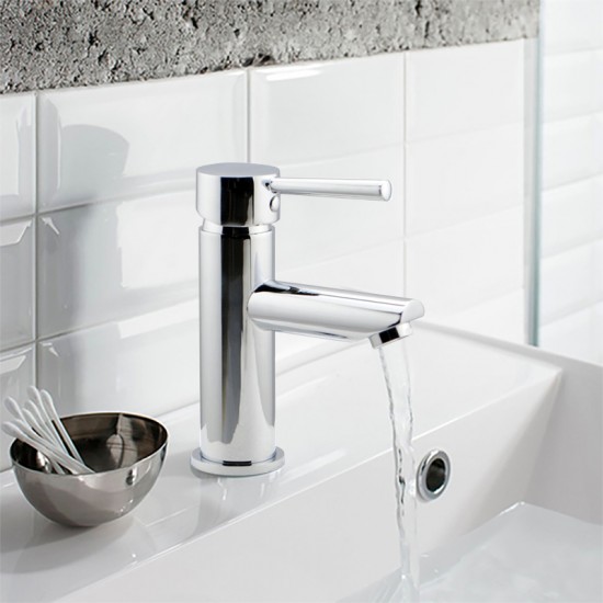 Euro Round Chrome Bathroom Basin Mixer Taps