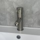 Round Solid Brass Brushed Nickel Basin Mixer Tap Bathroom Vanity Tap