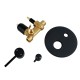 Euro Round Nero Matt Black Shower/Bath Mixers Diverter