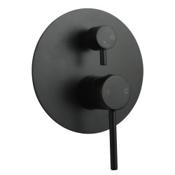 Euro Round Nero Matt Black Shower/Bath Mixers Diverter Euro Round Nero Matt Black Shower/Bath Mixers Diverter