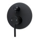 Euro Round Nero Matt Black Shower/Bath Mixers Diverter