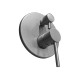 Euro Round Brushed Nickel Shower/Bath Mixer with Diverter Wall Mounted