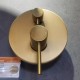 Euro Round Brushed Yellow Gold Shower/Bath Mixer with Diverter Wall Mounted