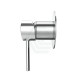 Euro 65mm Polished Chrome Solid Brass Wall Mixer for Bathtub and Basin