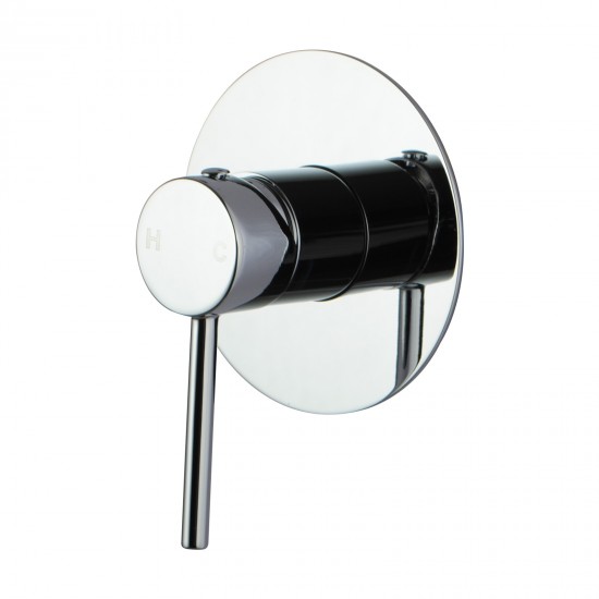 Euro Round Chrome Shower/Bath Wall Pin Mixers