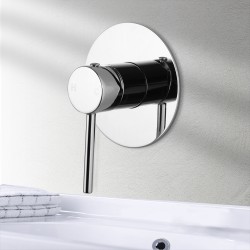 Euro Round Chrome Shower/Bath Wall Pin Mixers Euro Round Chrome Shower/Bath Wall Pin Mixers