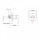 Euro Round Brushed Nickel Shower/Bath Wall Mixer Solid Brass