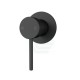 Euro 65mm Round Matt Black Bathtub/Basin Mixer Wall Mounted with Bath Spout Wall Mounted