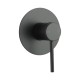 Euro Round Nero Black Shower/Bath Wall Pin Mixers