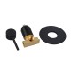 Euro Round Nero Black Shower/Bath Wall Pin Mixers