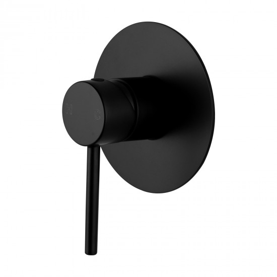 Euro Round Nero Black Shower/Bath Wall Pin Mixers