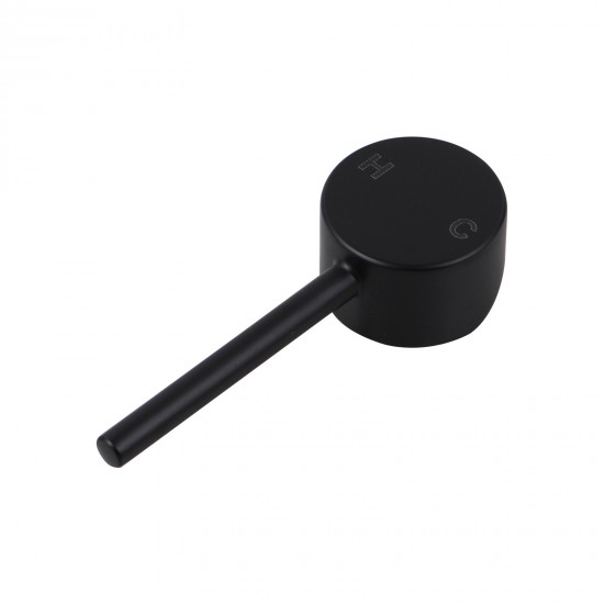 Euro Round Nero Black Shower/Bath Wall Pin Mixers