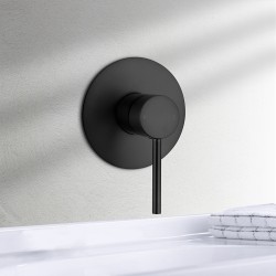 Euro Round Nero Black Shower/Bath Wall Pin Mixers Euro Round Nero Black Shower/Bath Wall Pin Mixers