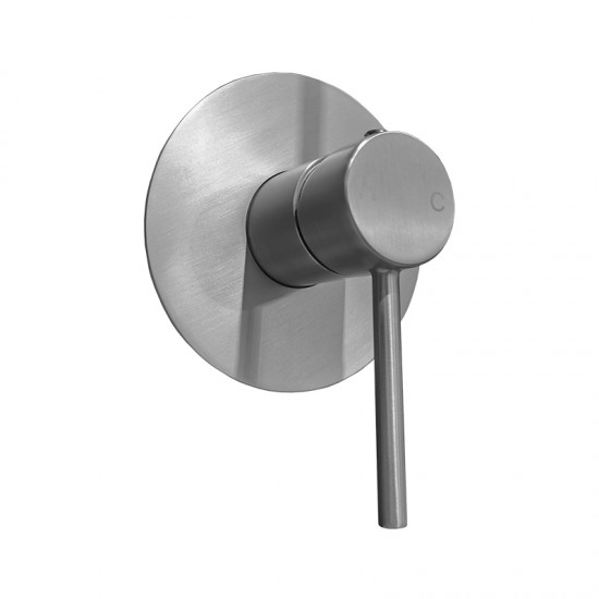 Euro Round Brushed Nickel Shower/Bath Wall Mixer Solid Brass