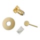 Euro Round Brushed Yellow Gold Bathtub/Basin Mixer Wall Mounted