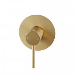 Euro Round Brushed Yellow Gold Shower/Bath Wall Mixer Solid Brass Euro Round Brushed Yellow Gold Shower/Bath Wall Mixer Solid Brass