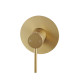 Euro Round Brushed Yellow Gold Shower/Bath Wall Mixer Solid Brass