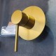 Euro Round Brushed Yellow Gold Shower/Bath Wall Mixer Solid Brass