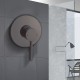 Round Gunmetal Grey Shower/Bath Wall Mixer Solid Brass