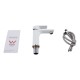 Bath Round Chrome&White Sliding Shower Set/Basin Mixer