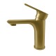 Solid Brass Brushed Yellow Gold Basin Mixer Tap Bathroom Vanity Tap