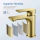 Solid Brass Brushed Yellow Gold Basin Mixer Tap Bathroom Vanity Tap