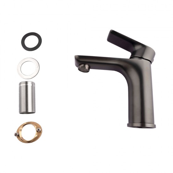 Solid Brass Gunmetal Grey Basin Mixer Tap Bathroom Vanity Tap