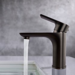 Solid Brass Gunmetal Grey Basin Mixer Tap Bathroom Vanity Tap Solid Brass Gunmetal Grey Basin Mixer Tap Bathroom Vanity Tap