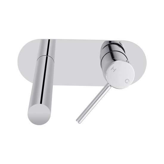 Euro Round Chrome Bathtub/Basin Wall Mixer With Spout