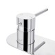 Euro Round Chrome Bathtub/Basin Wall Mixer With Spout