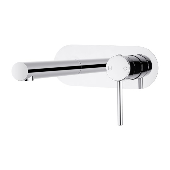 Euro Round Chrome Bathtub/Basin Wall Mixer With Spout