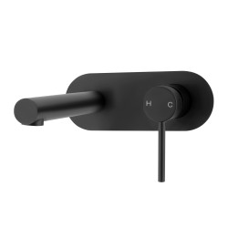 Euro Matt Black Round Bathtub/Basin Wall Mixer With Spout Color Up Extend Euro Matt Black Round Bathtub/Basin Wall Mixer With Spout Color Up Extend