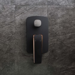 Esperia Matt Black & Rose Gold Solid Brass Wall Mounted Mixer with Diverter for shower and bathtub Esperia Matt Black & Rose Gold Solid Brass Wall Mounted Mixer with Diverter for shower and bathtub