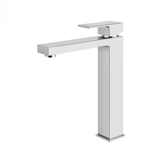 Ottimo Solid Brass Square Chrome Tall Basin Mixer Tap Vanity Tap Bench Top