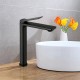 Rumia Bathroom Electroplated Black Tall Basin Mixer Tap Solid Brass Vanity Tap