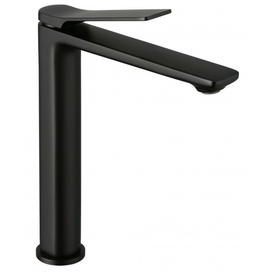 Rumia Bathroom Electroplated Black Tall Basin Mixer Tap Solid Brass Vanity Tap