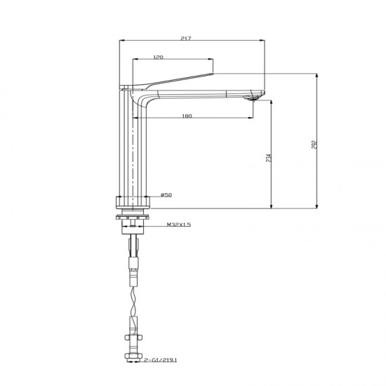 Rumia Bathroom Brushed Gunmetal Grey Tall Basin Mixer Tap Solid Brass Vanity Tap