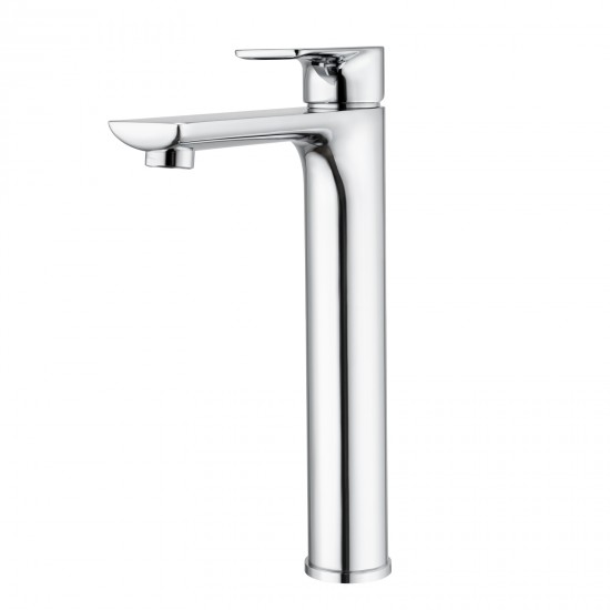 Solid Brass Chrome Tall Basin Mixer Tap Bathroom Basin Tap