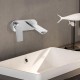 Chrome Bathtub/Basin Wall Mixer With Spout Wall Mounted Chrome Bathtub/Basin Wall Mixer With Spout Wall Mounted