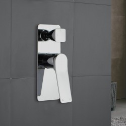 Rumia Chrome Shower Wall Mixer With Diverter Rumia Chrome Shower Wall Mixer With Diverter