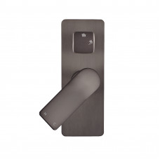 Rumia Brushed Gunmetal Grey Shower Wall Mixer With Diverter Solid Bras..