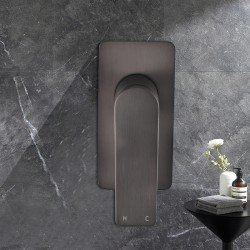 Rumia Brushed Gunmetal Grey Bath/Shower Wall Mixer Rumia Brushed Gunmetal Grey Bath/Shower Wall Mixer