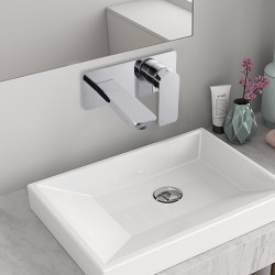 Chrome Bathtub/Basin Wall Mixer With Spout Wall Mounted Color Up Extend Chrome Bathtub/Basin Wall Mixer With Spout Wall Mounted Color Up Extend