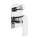 Chrome Solid Brass Shower Wall Mixer With Diverter